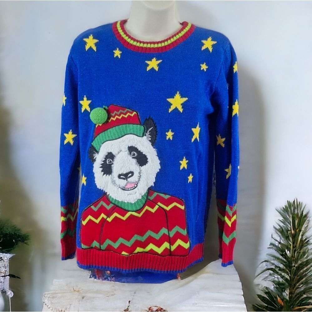 Kids panda Christmas sweater